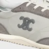 Racer Sneaker van nylon, suède kalfsleer en kalfsleer