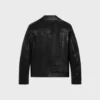 Recht gesneden blousonjasje van gewaxt lamsleer