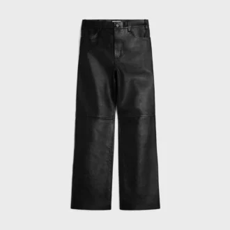 Rechte jeans van zacht lamsleer