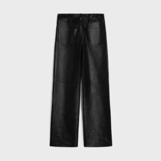 Rechte jeans van zacht lamsleer