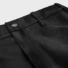 Rechte jeans van zacht lamsleer