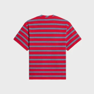 Regular T-shirt van gestreept katoen jersey