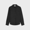 Relaxed overhemd van zijden twill