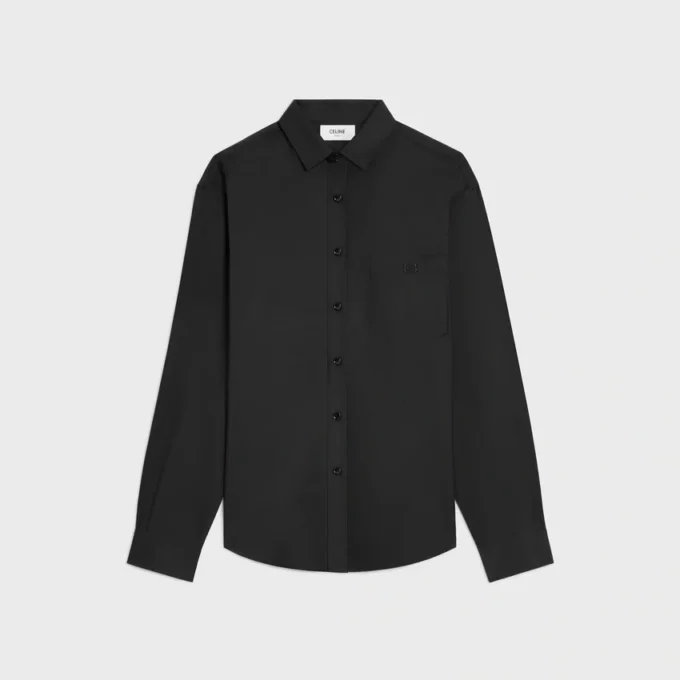 Relaxed overhemd van zijden twill