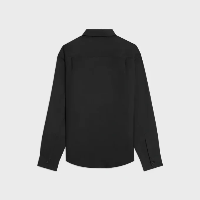 Relaxed overhemd van zijden twill