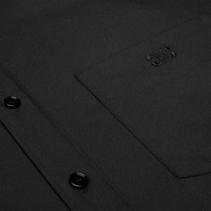 Relaxed overhemd van zijden twill