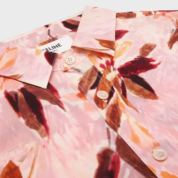 Relaxed shirt van crêpe de chine