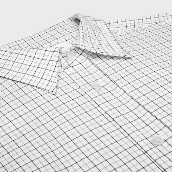 Relaxed shirt van geruite katoenen twill