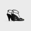 Sandalen met kooihak in satijn