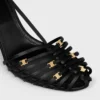 Sandalen met kooihak in satijn