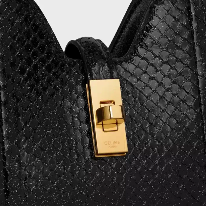 Schoudertas Camille 16 Soft in Python Glitter