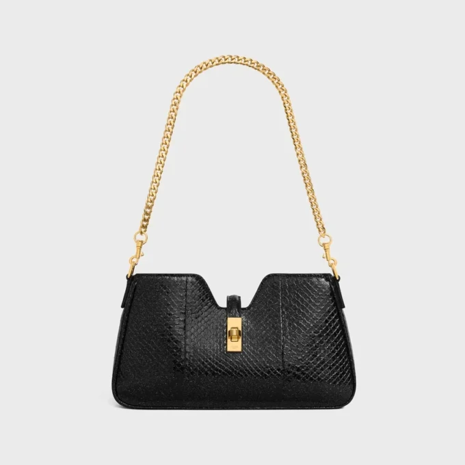 Schoudertas Camille 16 Soft in Python Glitter
