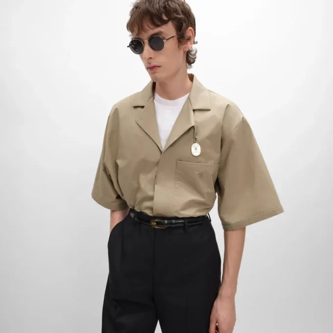 Scout-overhemd van lichte katoenen gabardine