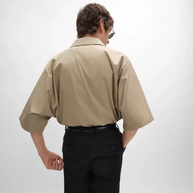 Scout-overhemd van lichte katoenen gabardine