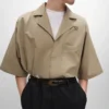 Scout-overhemd van lichte katoenen gabardine