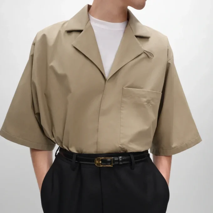 Scout-overhemd van lichte katoenen gabardine