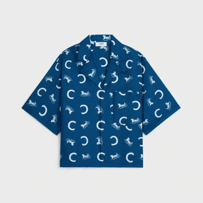 Scout-overhemd van zijden twill
