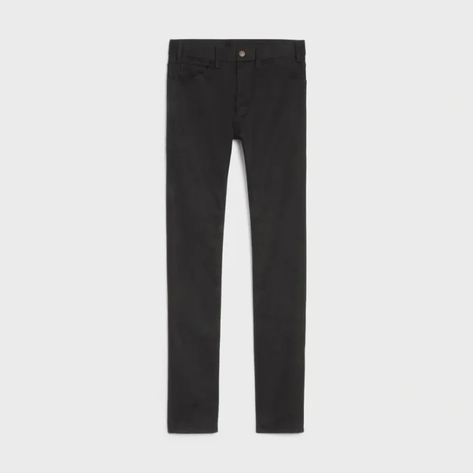 Skinny jeans van vintage puur zwart denim