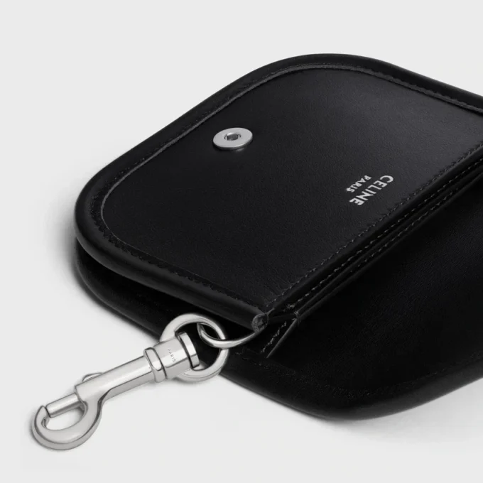 Sleutelhanger Nano Besace Triomphe van glad kalfsleer