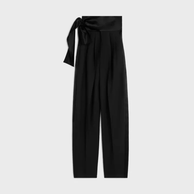 Smokingbroek van wollen gabardine