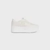 Sneaker met blokhak van kalfsleer
