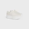 Sneaker met blokhak van kalfsleer