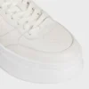 Sneaker met blokhak van kalfsleer