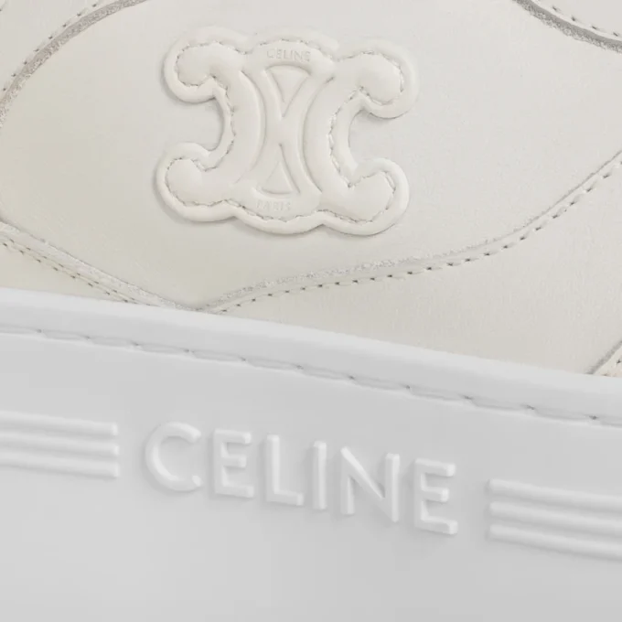 Sneaker met blokhak van kalfsleer