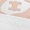Sneaker met blokhak van kalfsleer en suède kalfsleer