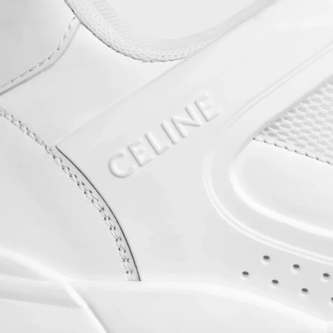 Sneaker Trainer Ct-09 van kalfsleer en mesh