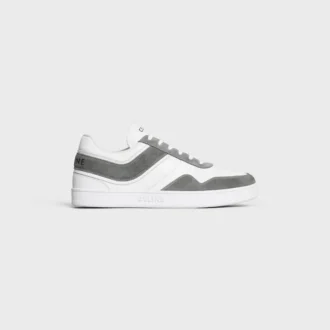 Sneaker Trainer van suède kalfsleer en kalfsleer