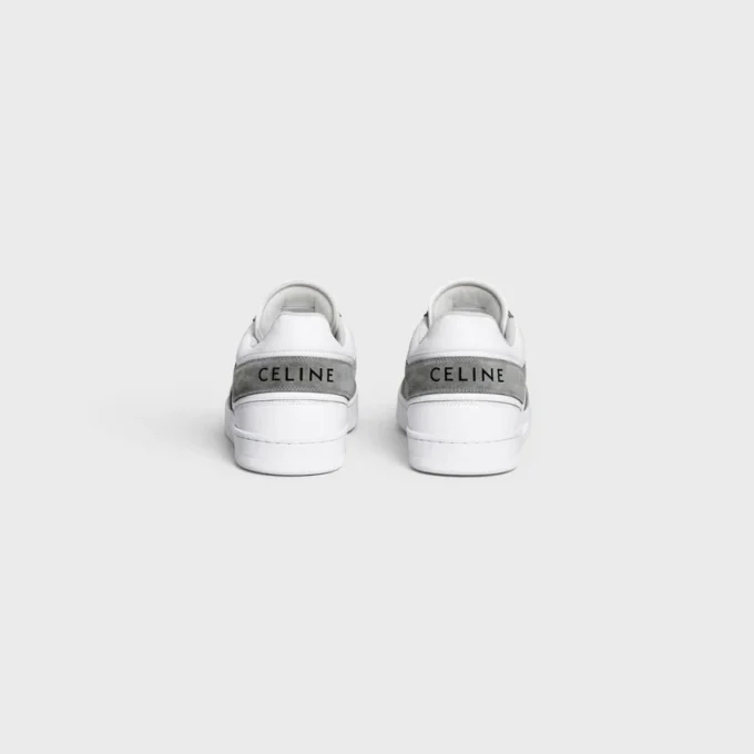 Sneaker Trainer van suède kalfsleer en kalfsleer