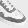 Sneaker Trainer van suède kalfsleer en kalfsleer