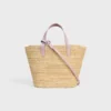 Soepele CELINE Classic Panier voor tieners van raffia en kalfsleer