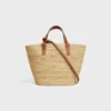 Soepele CELINE Classic Panier voor tieners van raffia en kalfsleer