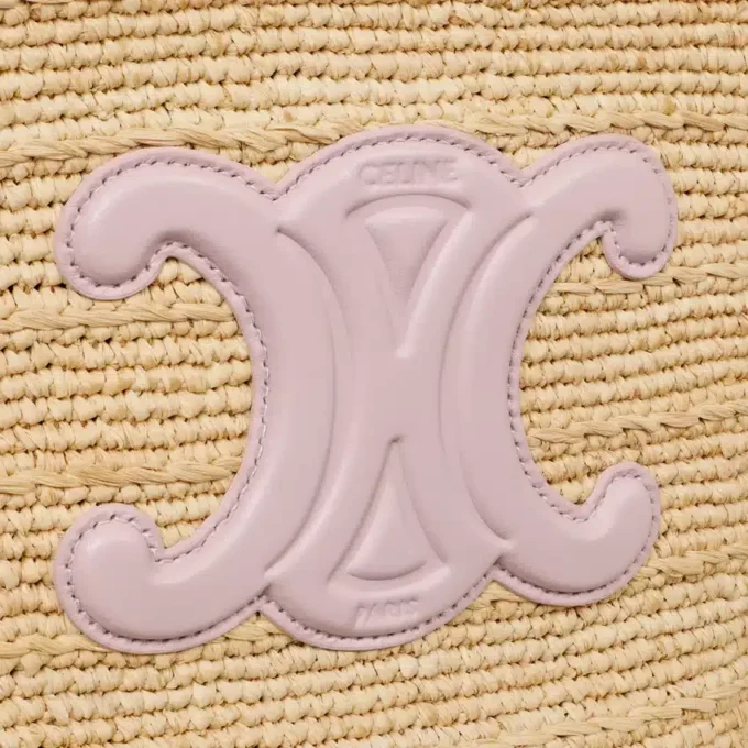 Soepele CELINE Classic Panier voor tieners van raffia en kalfsleer