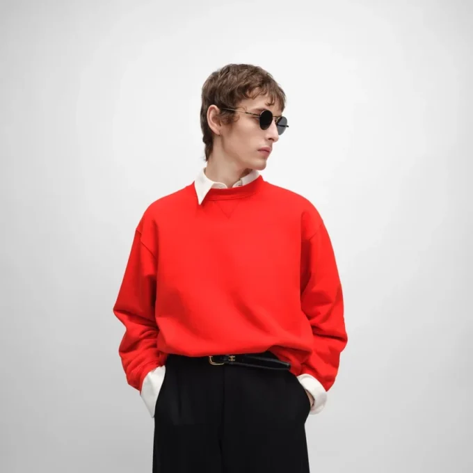 Sweatshirt van katoenfleece