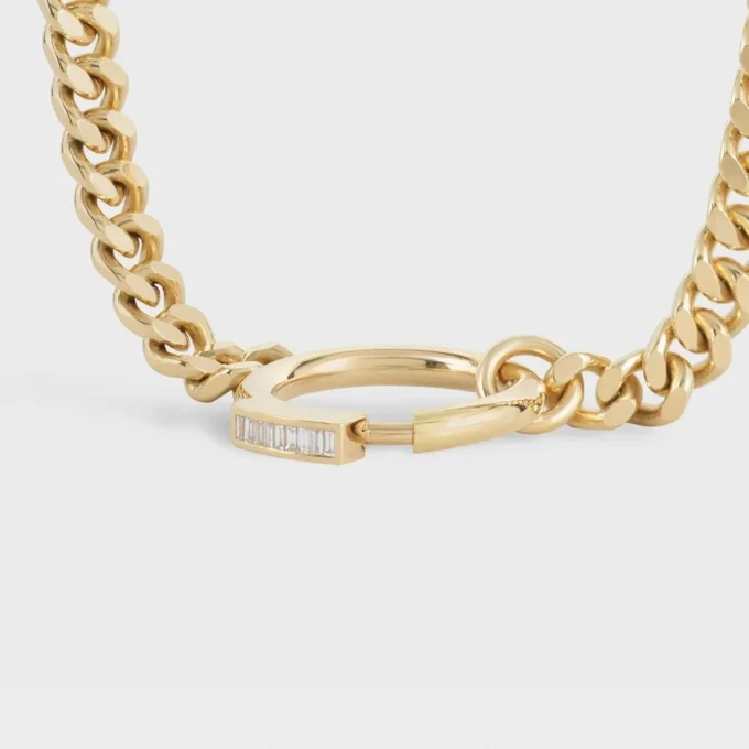 Systeme ketting in geelgoud en diamanten