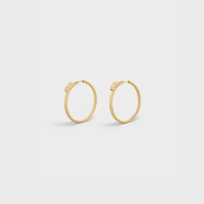 Systeme Large Hoops in geelgoud en diamanten