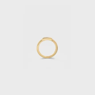 Systeme-ring in geelgoud en diamanten