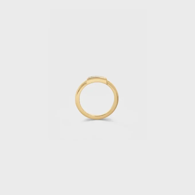 Systeme-ring in geelgoud en diamanten
