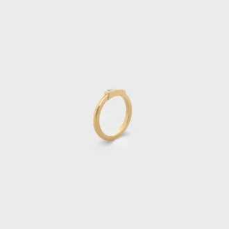 Systeme-ring in geelgoud en diamanten