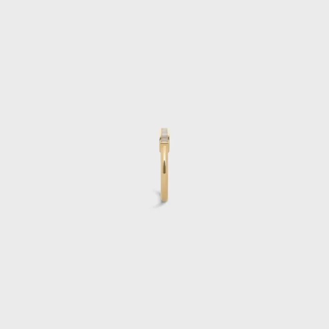 Systeme-ring in geelgoud en diamanten
