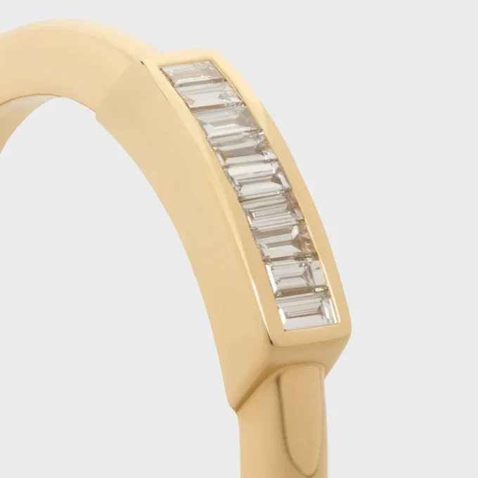 Systeme-ring in geelgoud en diamanten