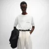 T-shirt met dubbele laag van fijne katoenen jersey
