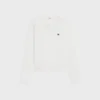 T-shirt met lange mouwen van geribd katoen