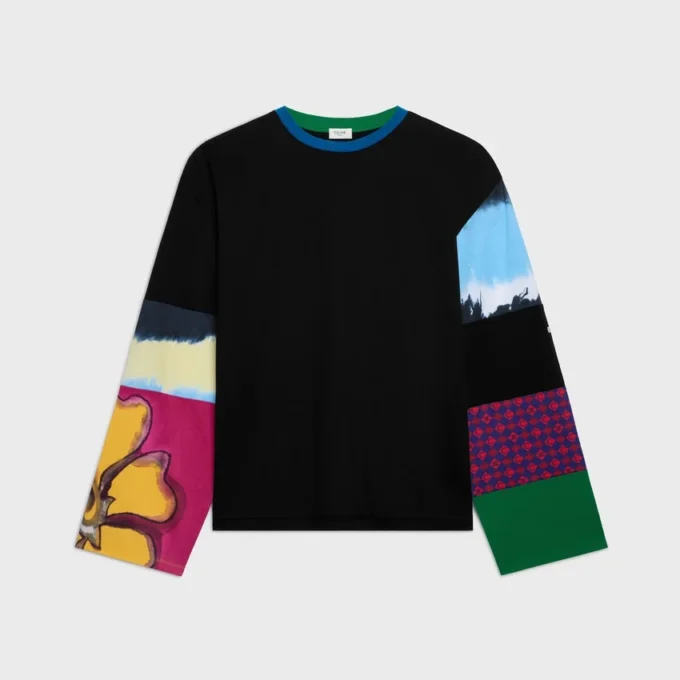 T-shirt met lange mouwen van katoenen jersey