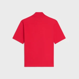 T-shirt met opstaande kraag van katoenen jersey