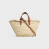 Teen CELINE Classic Panier in palmbladeren en kalfsleer