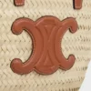 Teen CELINE Classic Panier in palmbladeren en kalfsleer